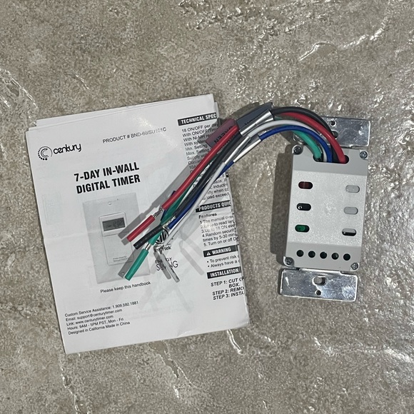 7-Day In-Wall Digital Timer - Picture 2 of 4